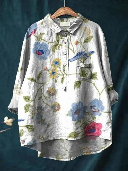 Bluse mit Blumenmuster für Frauen