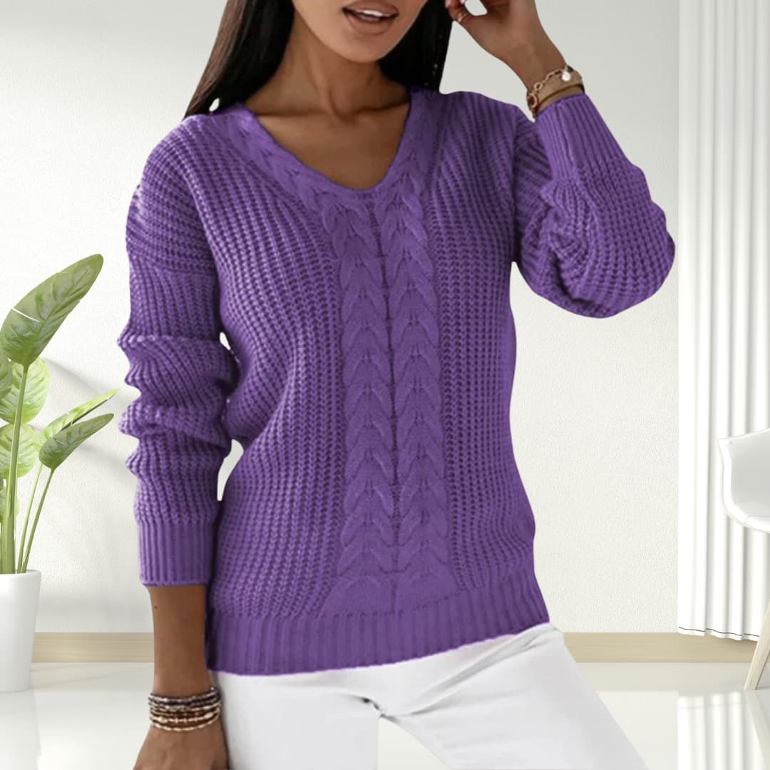 Trendiger Strickpullover für Frauen