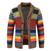 Trendy Color Block Cardigan für Männer