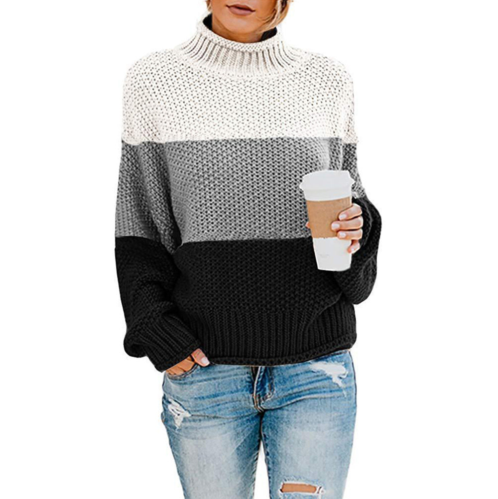 Stylischer Pullover mit hohem Kragen für Damen