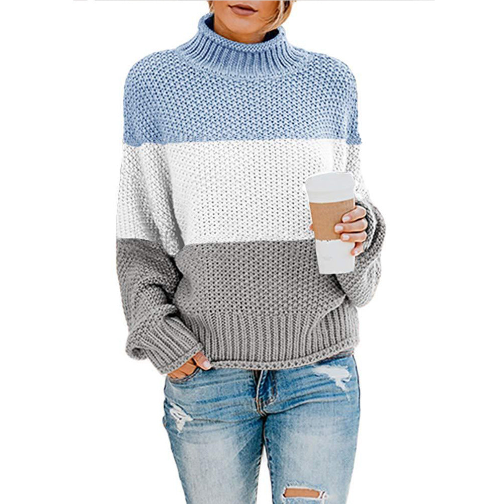 Stylischer Pullover mit hohem Kragen für Damen