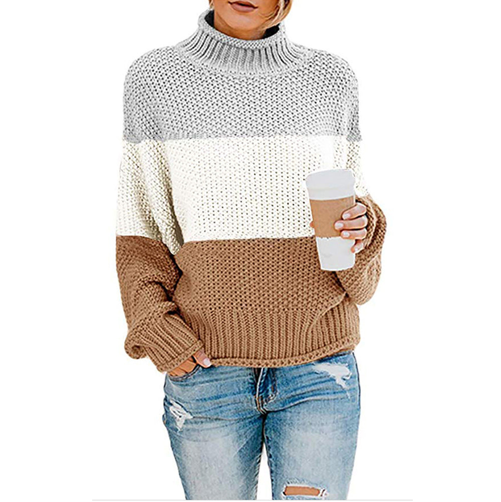 Stylischer Pullover mit hohem Kragen für Damen