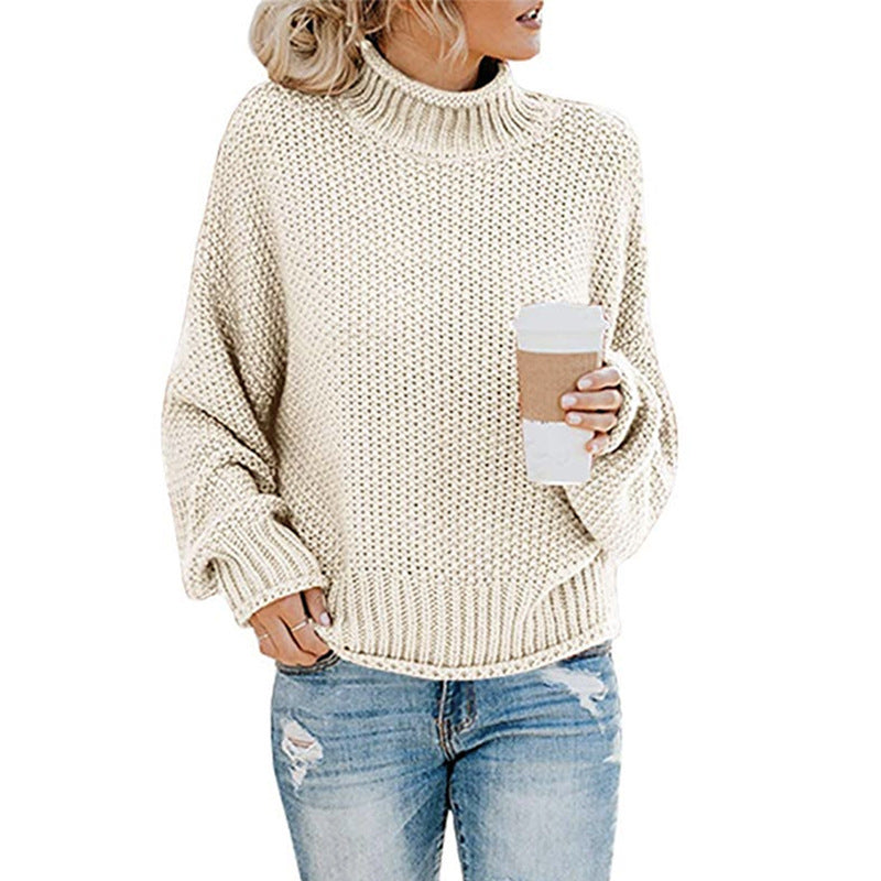 Stylischer Pullover mit hohem Kragen für Damen