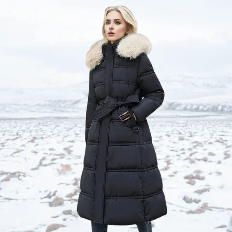 Luxuriöse Lange Winterjacke für Damen