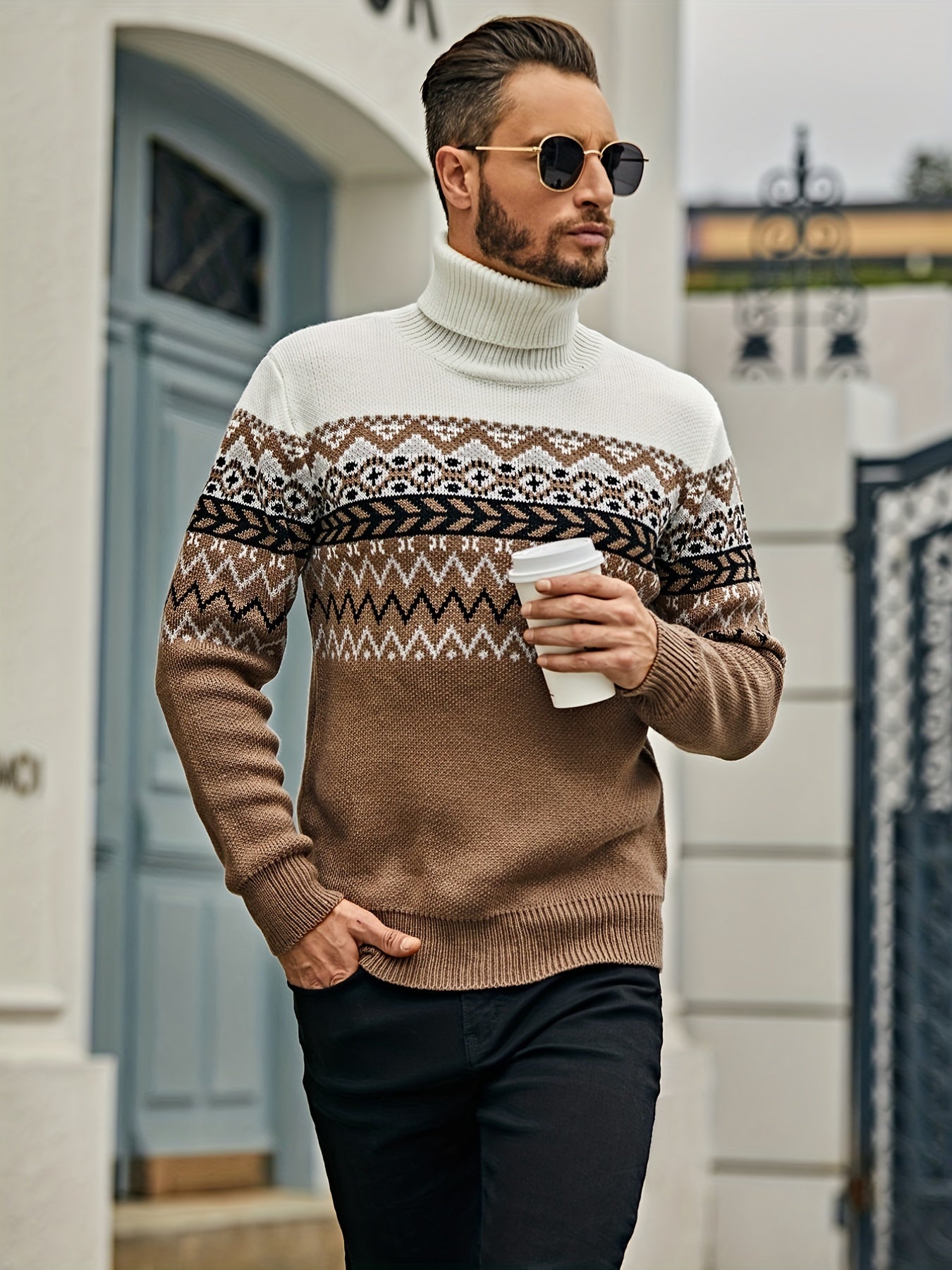 Stylischer Rollkragenpullover für Männer