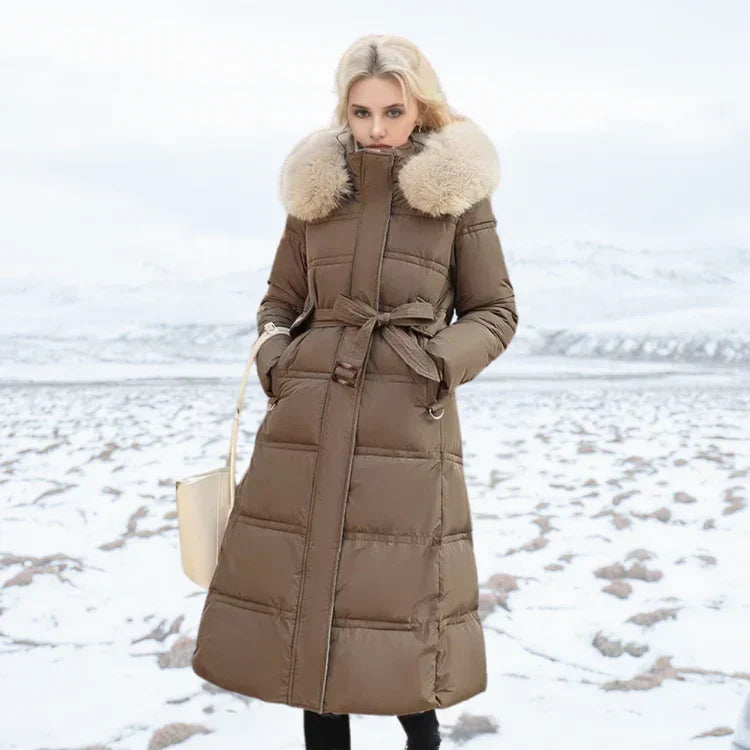 Luxuriöse Lange Winterjacke für Damen