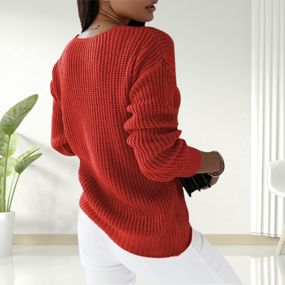 Trendiger Strickpullover für Frauen