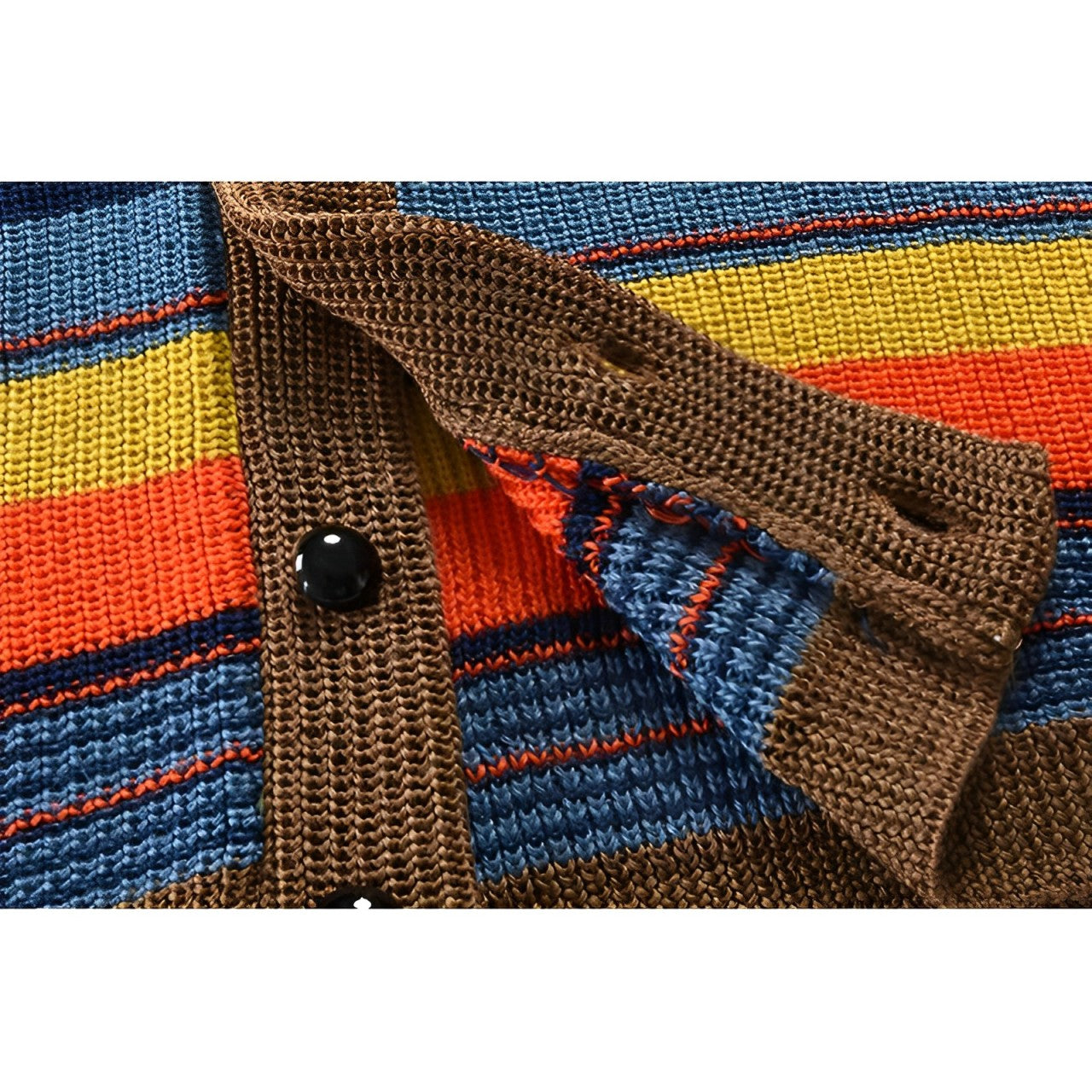 Trendy Color Block Cardigan für Männer