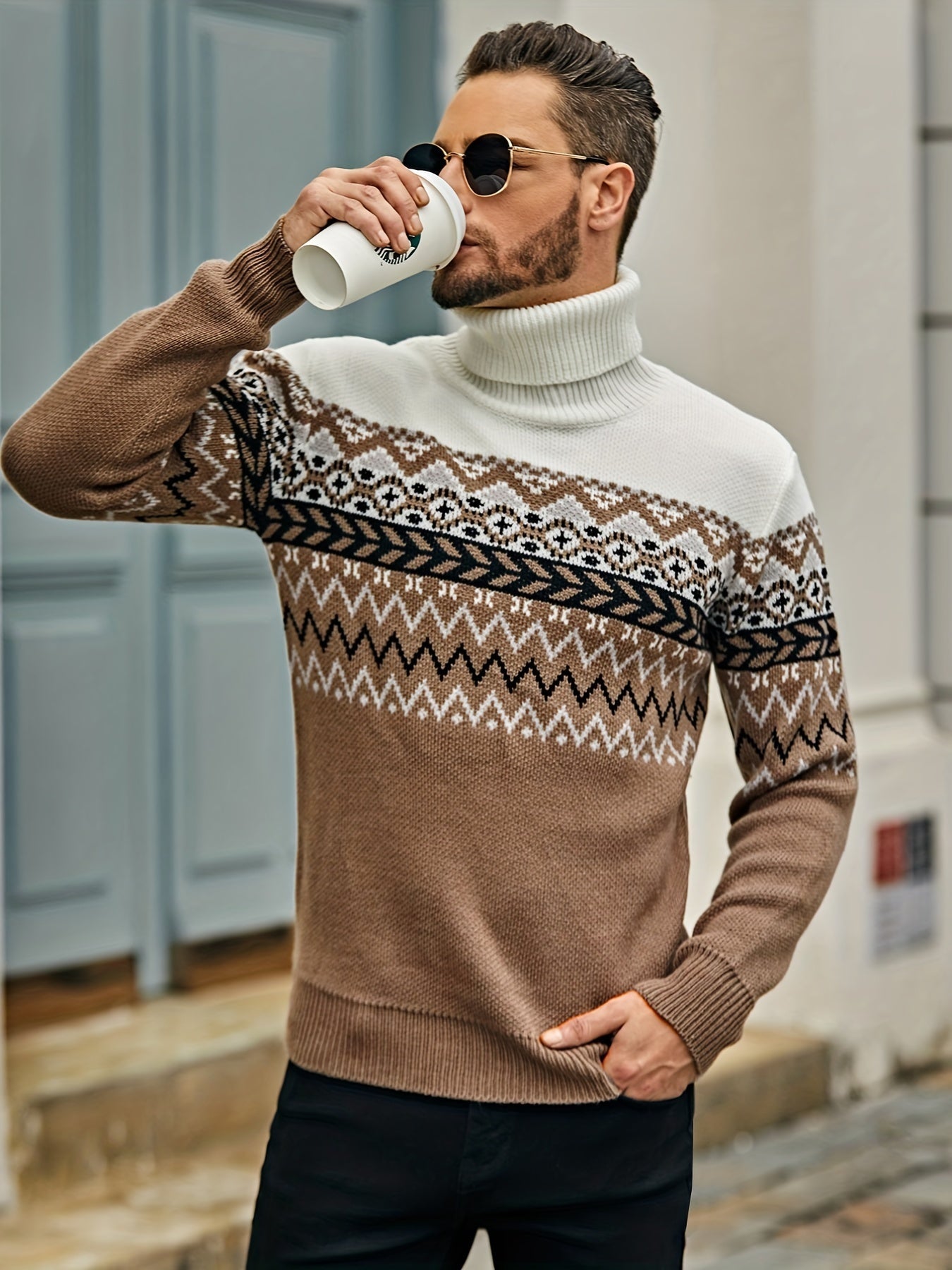 Stylischer Rollkragenpullover für Männer