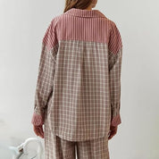 Bequemes Karomuster-Pyjama-Set für Frauen