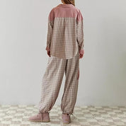 Bequemes Karomuster-Pyjama-Set für Frauen