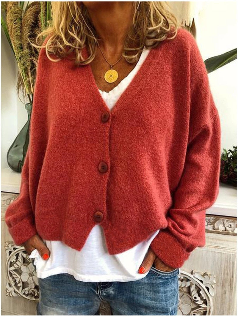 Trendy Strick-Strickjacke für Frauen