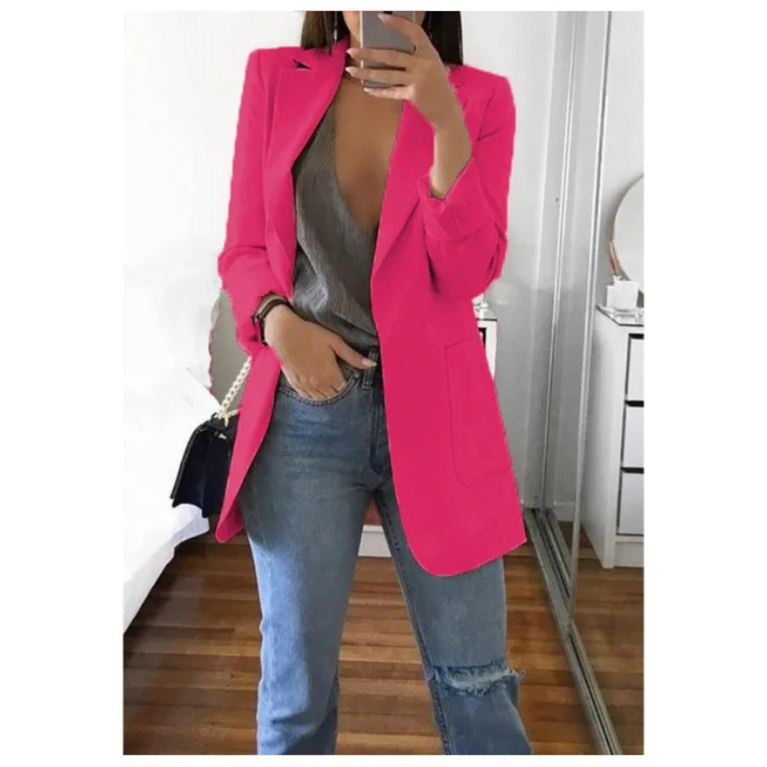 Eleganter Langer Blazer für Frauen