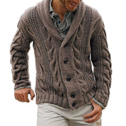 Stilvolle warme Wollstrickjacke für Herren