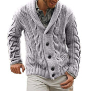 Stilvolle warme Wollstrickjacke für Herren