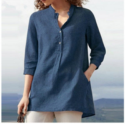 Timeless V-Ausschnitt Bluse für Damen