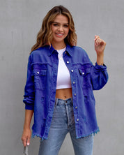 Modische Robuste Jeansjacke für Damen