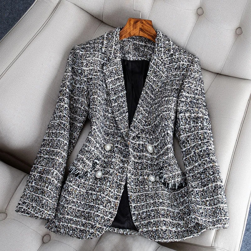 Eleganter Karierter Blazer für Damen