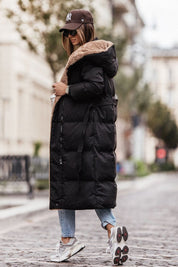 Stylische lange Winterjacke für Frauen