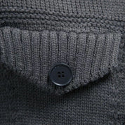 Bequemer Knopf-Strickjacke aus Strick für Männer